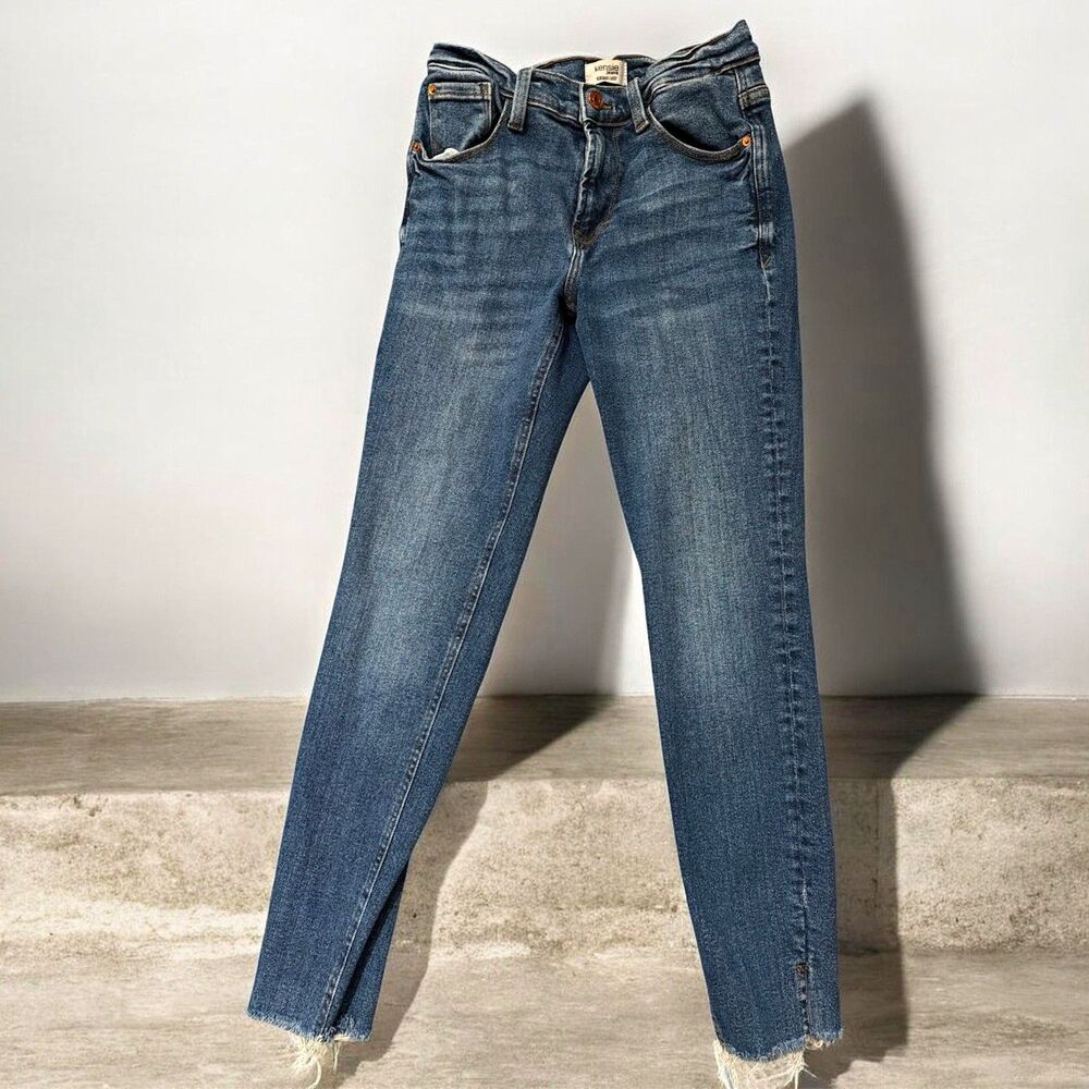 Kensie Jeans Women’s Blue Medium Wash Denim Jeans 5-Pocket Mid Rise Size 2